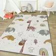 Monivärinen Matto 100x180 cm - 100% Polyesteri, Digitaalinen Painatus, Konepestävä, Liukumaton, Antibakteerinen - Suuret ja keskikokoiset matot - 8683743298310 - 5