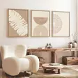 Monivärinen MDF-seinäkoriste, 3-osainen, 50x70 cm, massiivipuukehys, tyylikäs sisustustaulu, kodin taidegalleria - Taulut ja kehykset - 8684282976660 - 2