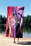 Monivärinen Rantapyyhe 90x150 cm - Ylellinen Mukavuus ja Kestävä Mikrokuitukangas 70% Polyesteri / 30% Polyamidi - Pyyhkeet ja kylpytakit - 8684282666530 - 3