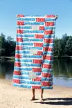 Monivärinen Rantapyyhe 90x150 cm - Ylellinen Mukavuus, Mikrofilamenttikangas, 70% Polyesteri / 30% Polyamidi - Pyyhkeet ja kylpytakit - 8684282666400 - 4