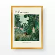 Monivärinen Seinäkoriste: Henri Rousseau - Equatorial Jungle, 55x75 cm, 100% Puinen Kehys, UV-Digitaalipainatus - Taulut ja kehykset - 8683743020720 - 1