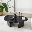 Musta sohvapöytä - Moderni ja Tyylikäs Huonekalu - 100x60x35 cm - Kestävä Melamiinipinnoitettu Lastulevy - PVC Reunanauha - Sohvapöydät - 8684283515240 - 6