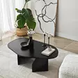 Musta sohvapöytä - Moderni ja Tyylikäs Huonekalu - 100x60x35 cm - Kestävä Melamiinipinnoitettu Lastulevy - PVC Reunanauha - Sohvapöydät - 8684283515240 - 5
