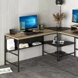Opiskelupöytä Dore Musta - 100% Melamiinipinnoitettu Lastulevy, 18mm, 180x74x60cm, Hylly 115x11x20cm, 2 Pakettia - Työpöydät - 8684282258490 - 4