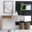 Opiskelupöytä, valkoinen tammi, 145 cm leveä, kestävä, moderni design - Työpöydät - 8683743537150 - 3