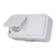 Pistorasia NORDIC 2-os pinta maadoitettu IP44 JL - Harju, 2-osainen, roiskevesitiivis, jousiliittimet - Pistorasiat ja kytkimet - 6438140973320 - 1
