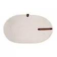 Pöytätablettisetti 6 kpl - 100% Puuvilla Juuttiköysi - Käsintehty - Pu Nahkainen Veitsipidike - Koko 30x40x1 cm - Pöytäliinat ja tabletit - 8683742917960 - 1