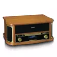 Puinen retrolevysoitin, jossa on Bluetooth®, DAB+/FM-radio, USB-koodaus, CD-soitin, kasettisoitin ja sisäänrakennetut kaiuttimet. - Levysoittimet ja neulat - 8711902082910 - 11