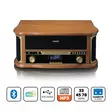 Puinen retrolevysoitin, jossa on Bluetooth®, DAB+/FM-radio, USB-koodaus, CD-soitin, kasettisoitin ja sisäänrakennetut kaiuttimet. - Levysoittimet ja neulat - 8711902082910 - 1
