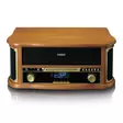 Puinen retrolevysoitin, jossa on Bluetooth®, DAB+/FM-radio, USB-koodaus, CD-soitin, kasettisoitin ja sisäänrakennetut kaiuttimet. - Levysoittimet ja neulat - 8711902082910 - 10
