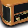 Puinen retrolevysoitin, jossa on Bluetooth®, DAB+/FM-radio, USB-koodaus, CD-soitin, kasettisoitin ja sisäänrakennetut kaiuttimet. - Levysoittimet ja neulat - 8711902082910 - 45