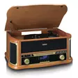 Puinen retrolevysoitin, jossa on Bluetooth®, DAB+/FM-radio, USB-koodaus, CD-soitin, kasettisoitin ja sisäänrakennetut kaiuttimet. - Levysoittimet ja neulat - 8711902082910 - 14