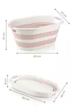 Pyykkikori, vaaleanpunainen, 53,9 x 38,7 x 23,5 cm, tilava, kestävä, taittuva - Pyykinkuivaus ja pyykkikorit - 8683342484190 - 1