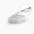 RJ45-liitin | RJ45 Pass Through | Kiinteä/juosteinen UTP CAT6 | Suora | Kullattu | 10 kpl | Polycarbonate | Läpikuultava | Laatikko - Tietokone ja verkko - 5412810478880 - 1
