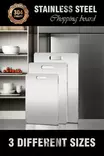 Ruostumaton Teräksinen Leikkuulautasetti (3 kpl) - Antibakteerinen, Helppo Puhdistaa, Koot: 24x34, 20x30, 15x25 cm - Keittiötyövälineet - 8684283837250 - 2