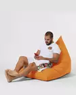Säkkituoli ulkokäyttöön, oranssi, 145 cm, kestävä, ympäristöystävällinen - Säkkituolit - 8683743039630 - 14