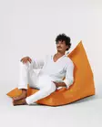 Säkkituoli ulkokäyttöön, oranssi, 145 cm, kestävä, ympäristöystävällinen - Säkkituolit - 8683743039630 - 11