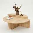 Sapphire Oak -tyylinen sohvapöytä, 100% melamiinipinnoitettu, 90x30x60 cm ja 85x35x30 cm, kestävä ja elegantti - Sohvapöydät - 8683742112150 - 12
