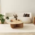 Sapphire Oak -tyylinen sohvapöytä, 100% melamiinipinnoitettu, 90x30x60 cm ja 85x35x30 cm, kestävä ja elegantti - Sohvapöydät - 8683742112150 - 5