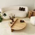 Sapphire Oak -tyylinen sohvapöytä, 100% melamiinipinnoitettu, 90x30x60 cm ja 85x35x30 cm, kestävä ja elegantti - Sohvapöydät - 8683742112150 - 4