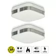 Savunilmaisin kompaktilla muotoilulla, 10 vuoden paristolla ja takuulla 2-pack Valkoinen - Palovaroittimet ja häkävaroittimet - 8711902090380 - 1