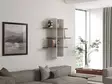 Skandinaavinen Seinä Hylly, Pähkinä Valkoinen, 100% Melamiinipinnoitettu, 96x101x19,6 cm, Lisäsäilytystilaa - Seinähyllyt - 8681875458510 - 4