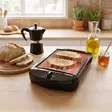 Tasaleivänpaahdin | 600W | Ajastin | Irrotettava murualusta | Automaattinen poiskytkentä | Musta - Voileipägrillit ja leivänpaahtimet - 5707160021320 - 51