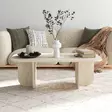 Travertiini Sohvapöytä - 100% Melamiinipinnoitettu Lastulevy, 120x60x41,4 cm, Kestävä ja Tyylikäs Huonekalu - Sohvapöydät - 8684283801350 - 3