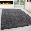 Tumma Harmaa Matto 120x170 cm - 100% Polypropeeni, Antibakteerinen, 30 mm Nukka, Jute Alapuoli, Helppohoitoinen - Suuret ja keskikokoiset matot - 8683342162890 - 2