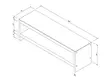 TV-taso 100% mäntyä, pähkinänvärinen, 8mm karkaistu lasi, 140x45x40cm, useita hyllyjä, seinäkiinnitysmahdollisuus - TV-tasot - 8681875832020 - 5