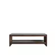 TV-taso 100% mäntyä, pähkinänvärinen, 8mm karkaistu lasi, 140x45x40cm, useita hyllyjä, seinäkiinnitysmahdollisuus - TV-tasot - 8681875832020 - 1