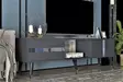 TV-taso, Anthracite Silver, 100% Melamiinipinnoitettu, 150x29,6x50 cm, Tyylikäs ja Kestävä Säilytysratkaisu - TV-tasot - 8683742035060 - 3