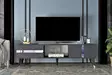 TV-taso, Anthracite Silver, 100% Melamiinipinnoitettu, 150x29,6x50 cm, Tyylikäs ja Kestävä Säilytysratkaisu - TV-tasot - 8683742035060 - 2