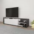 TV-taso, Anthracite White, 100% Melamiinipinnoitettu, 160x35x36,8 cm, Kestävä ja Tyylikäs Säilytysratkaisu - TV-tasot - 8683743123810 - 4