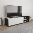 TV-taso, Anthracite White, 100% Melamiinipinnoitettu, 160x35x36,8 cm, Kestävä ja Tyylikäs Säilytysratkaisu - TV-tasot - 8683743123810 - 3