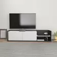 TV-taso, Anthracite White, 100% Melamiinipinnoitettu, 160x35x36,8 cm, Kestävä ja Tyylikäs Säilytysratkaisu - TV-tasot - 8683743123810 - 2