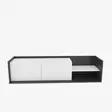 TV-taso, Anthracite White, 100% Melamiinipinnoitettu, 160x35x36,8 cm, Kestävä ja Tyylikäs Säilytysratkaisu - TV-tasot - 8683743123810 - 1