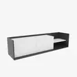TV-taso, Anthracite White, 100% Melamiinipinnoitettu, 160x35x36,8 cm, Kestävä ja Tyylikäs Säilytysratkaisu - TV-tasot - 8683743123810 - 5
