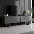 TV-taso, antrasiitti kulta, 180cm leveä, kestävä, moderni design - TV-tasot - 8683743790920 - 2
