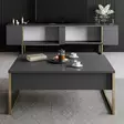 TV-taso, antrasiitti kulta, 180cm leveä, kestävä, moderni design - TV-tasot - 8683743790920 - 6