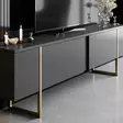 TV-taso, antrasiitti kulta, 180cm leveä, kestävä, moderni design - TV-tasot - 8683743790920 - 4