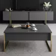 TV-taso, antrasiitti kulta, 180cm leveä, kestävä, moderni design - TV-tasot - 8683743790920 - 5
