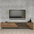 TV-taso, Huonekalut, Pähkinä, 100% Melamiinipinnoitettu Lastulevy, 180x37x40 cm, 2 Pakettia, Kestävä ja Tyylikäs - TV-tasot - 8684282190950 - 4