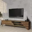 TV-taso, Huonekalut, Pähkinä, 100% Melamiinipinnoitettu Lastulevy, 180x37x40 cm, 2 Pakettia, Kestävä ja Tyylikäs - TV-tasot - 8684282190950 - 2
