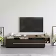 TV-taso, musta saksanpähkinä, 180 cm leveä, kestävä, runsaasti säilytystilaa - TV-tasot - 8682870664630 - 3