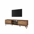 TV-taso, saksanpähkinä, 180 cm leveä, kestävä, tilava - TV-tasot - 8681875462470 - 7