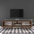 TV-taso, saksanpähkinä, 180 cm leveä, kestävä, tilava - TV-tasot - 8681875462470 - 11