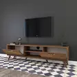 TV-taso, saksanpähkinä, 180 cm leveä, kestävä, tilava - TV-tasot - 8681875462470 - 5