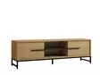TV-taso Sapphire Oak - 100% Melamiinipinnoitettu Lastulevy, 160x50x40 cm, Useita Hyllyjä, Kiinnitettävä Seinäkiinnitys - TV-tasot - 8683743451470 - 1