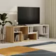 TV-taso Sapphire Oak White - 100% Melamiinipinnoitettu Lastulevy, 18mm, 145x44,8x35cm, 20kg Kantavuus, 1 Paketti - TV-tasot - 8684283503100 - 2